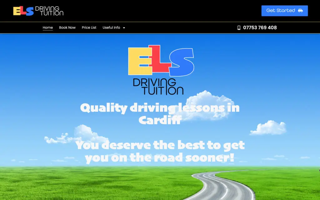 Website for ELS Driving Tuition