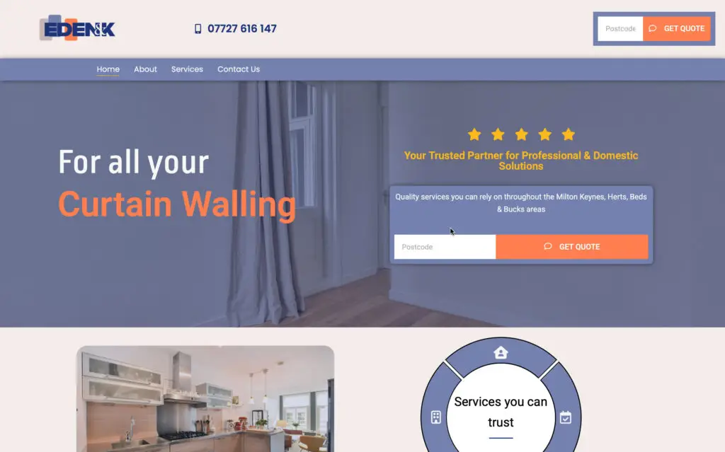 Clean website for Eden & K Solutions